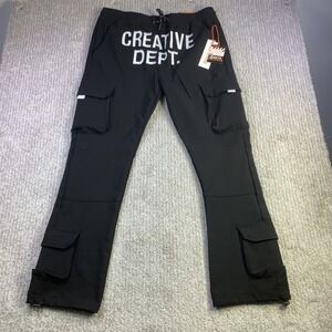 RGSTR Creative Dept. Men's Black Premium‎ Tech Stretch Cargo Pants Size L NWT